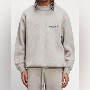 Fear of God Essentials Essentials Oatmeal Mock Neck Sweatshirt